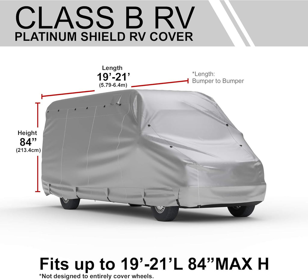 RV Cover 24' - 27' Long with Fleece Lining, Cable Lock, Storage Bag & Wind Straps I92229