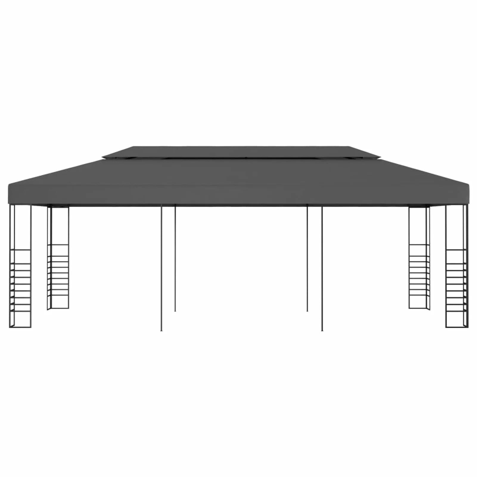 Outdoor Gazebo Canopy Steel Frame Anthracite 236.2 x 118.1 x 106.2 Inches Z2272