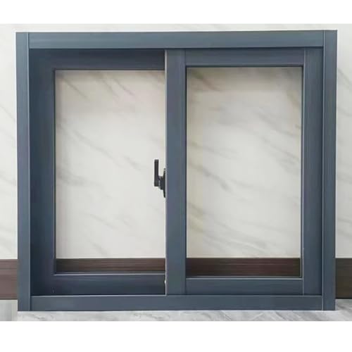 Small Horizontal Transom Sliding Door Windows, Double Slide Aluminum Alloy Frame Window, L 40cm~W 40cm F6882