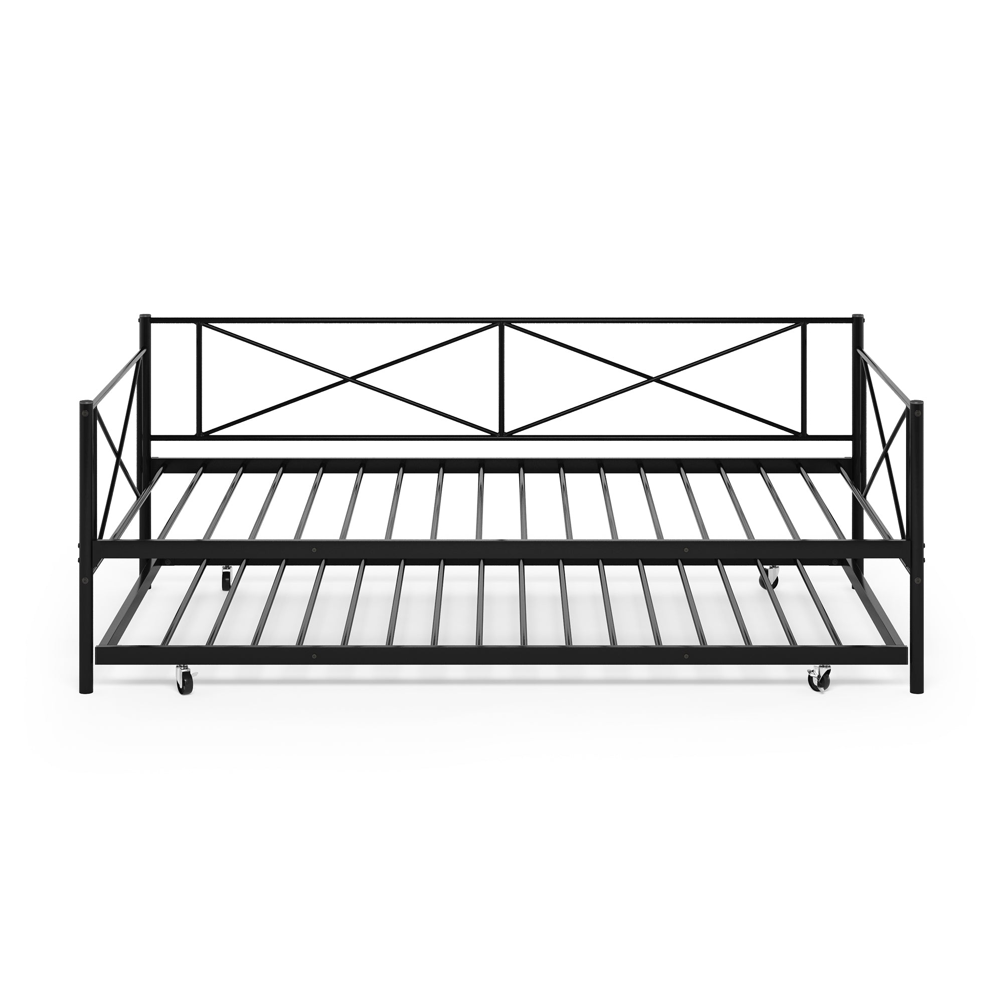 Twin Size Metal Daybed and Trundle D924