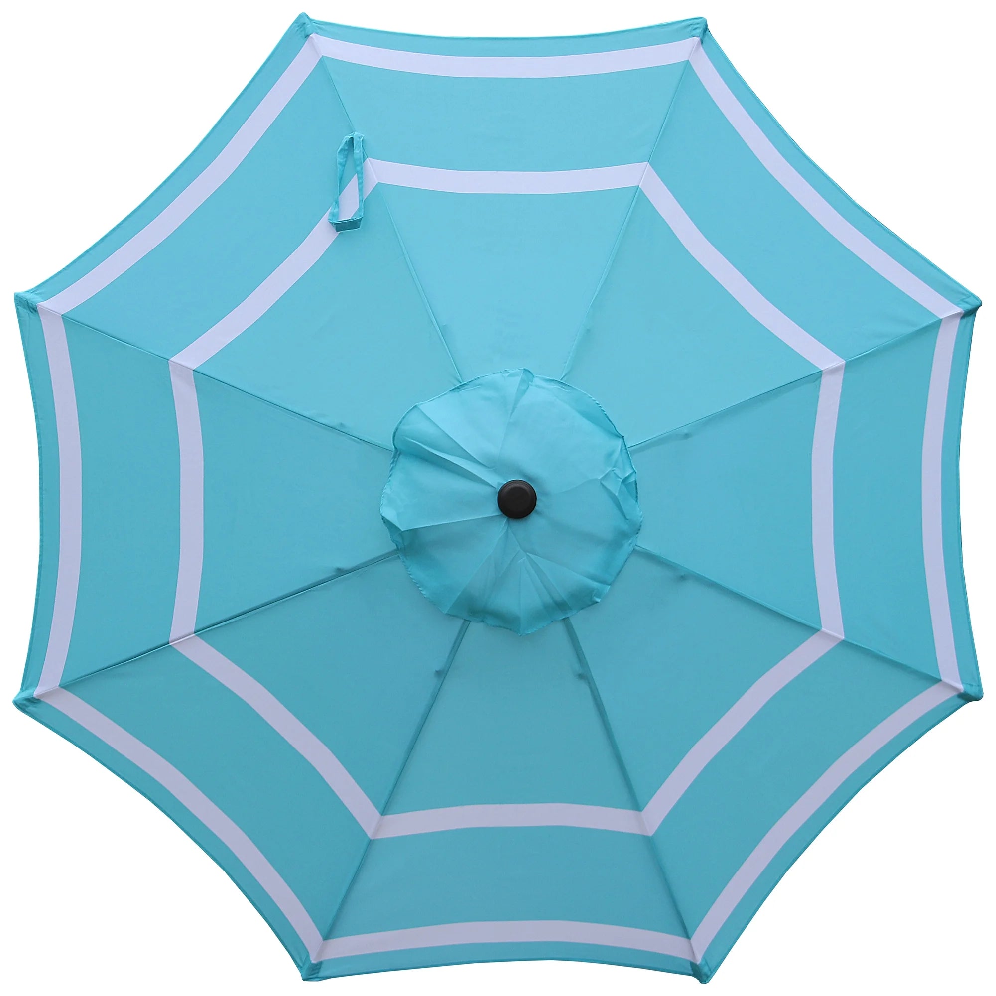 9FT Aqua & White Stripe Umbrella K680