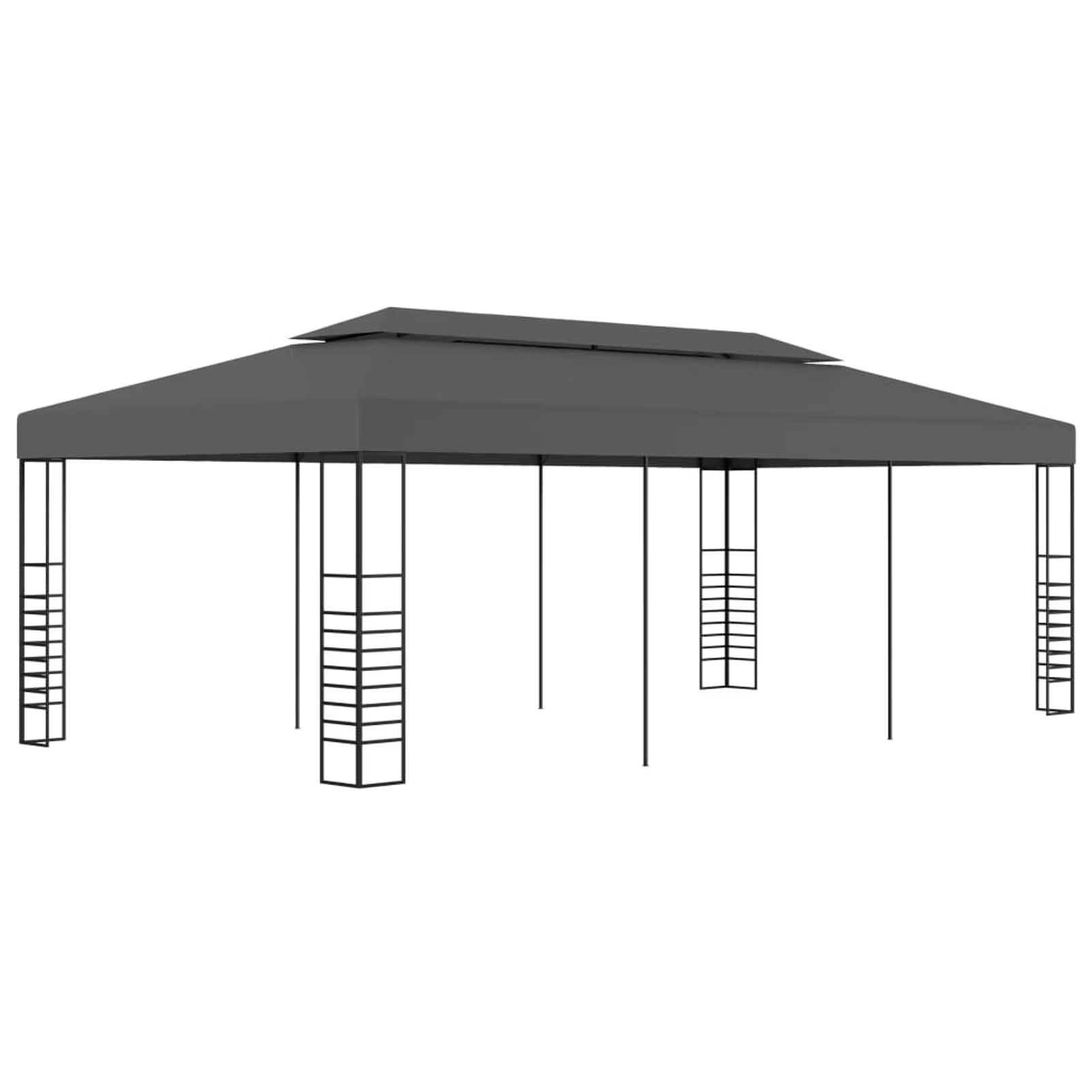 Outdoor Gazebo Canopy Steel Frame Anthracite 236.2 x 118.1 x 106.2 Inches Z2272