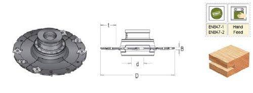 Insert Carbide Adjustable Groove with Scorer and Ring Nut 160mm D x 4.0 to 7.5mm CH O1587