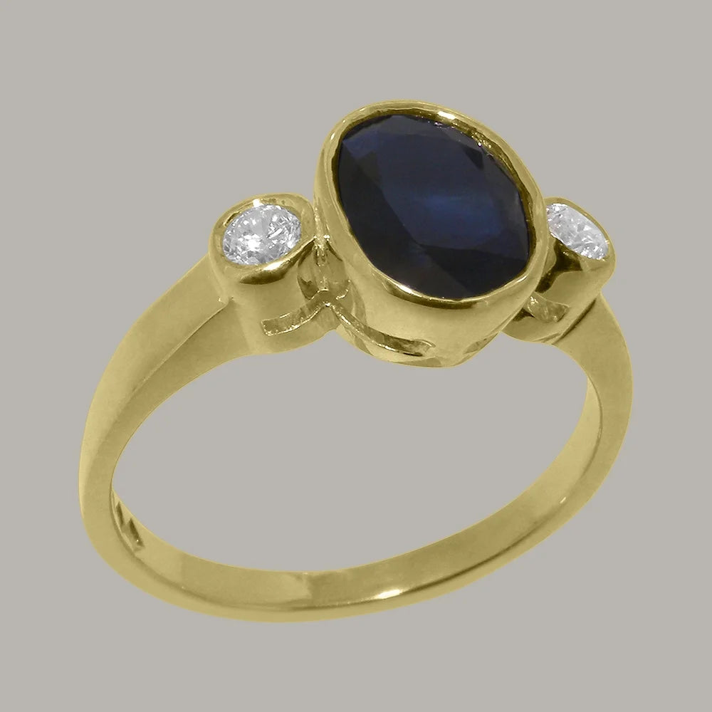 9k Yellow Gold Sapphire Diamond Ring M232231