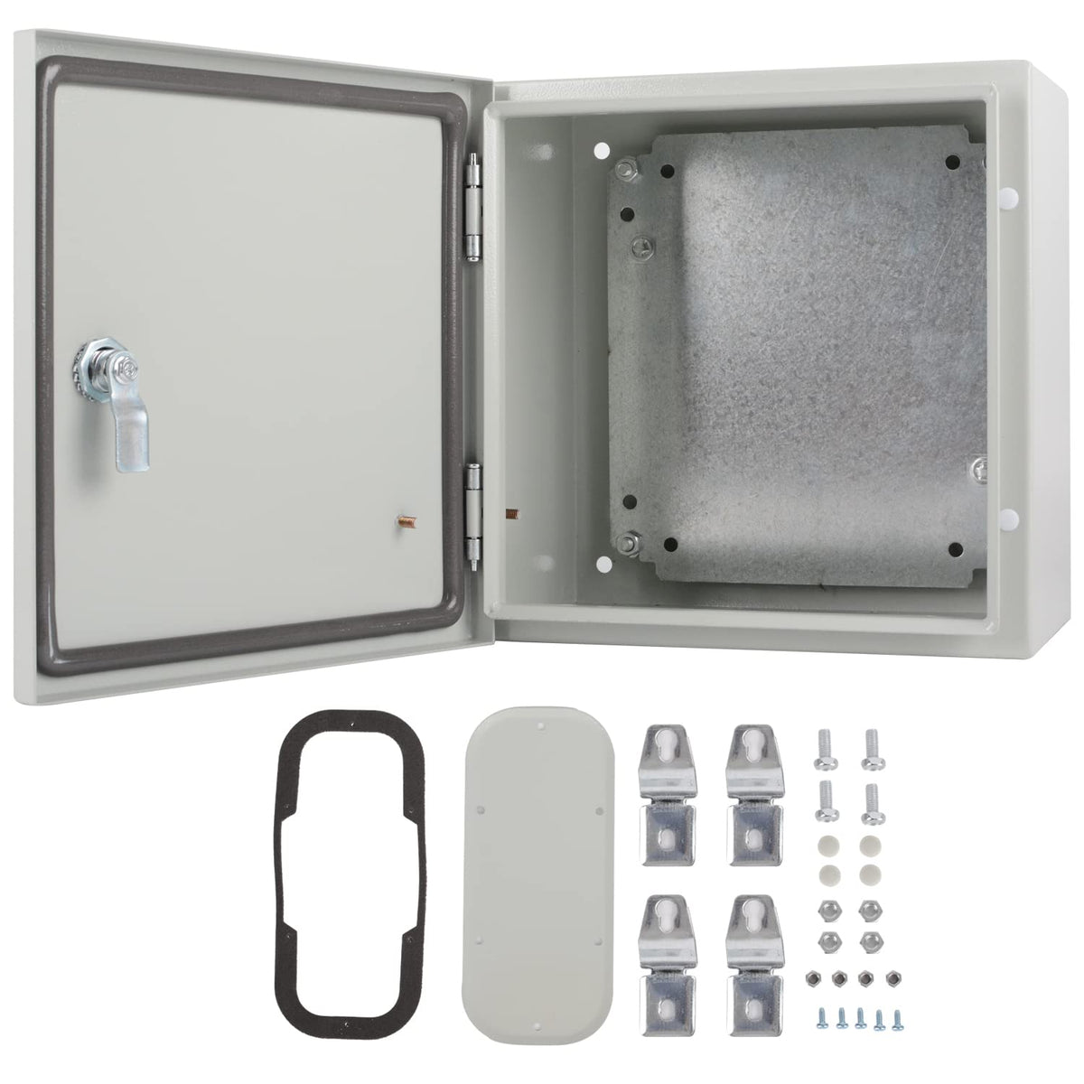 16 x 16 x 6'' NEMA 4X Steel Electrical Box with Mounting Plate C9068