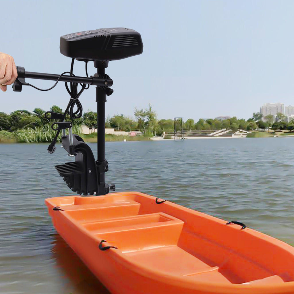 48V 1400W Electric Trolling Motor Outboard Motor Fishing Boat Engine LED Display 360° Rotatable Brushless Motor 2300RPM J640344