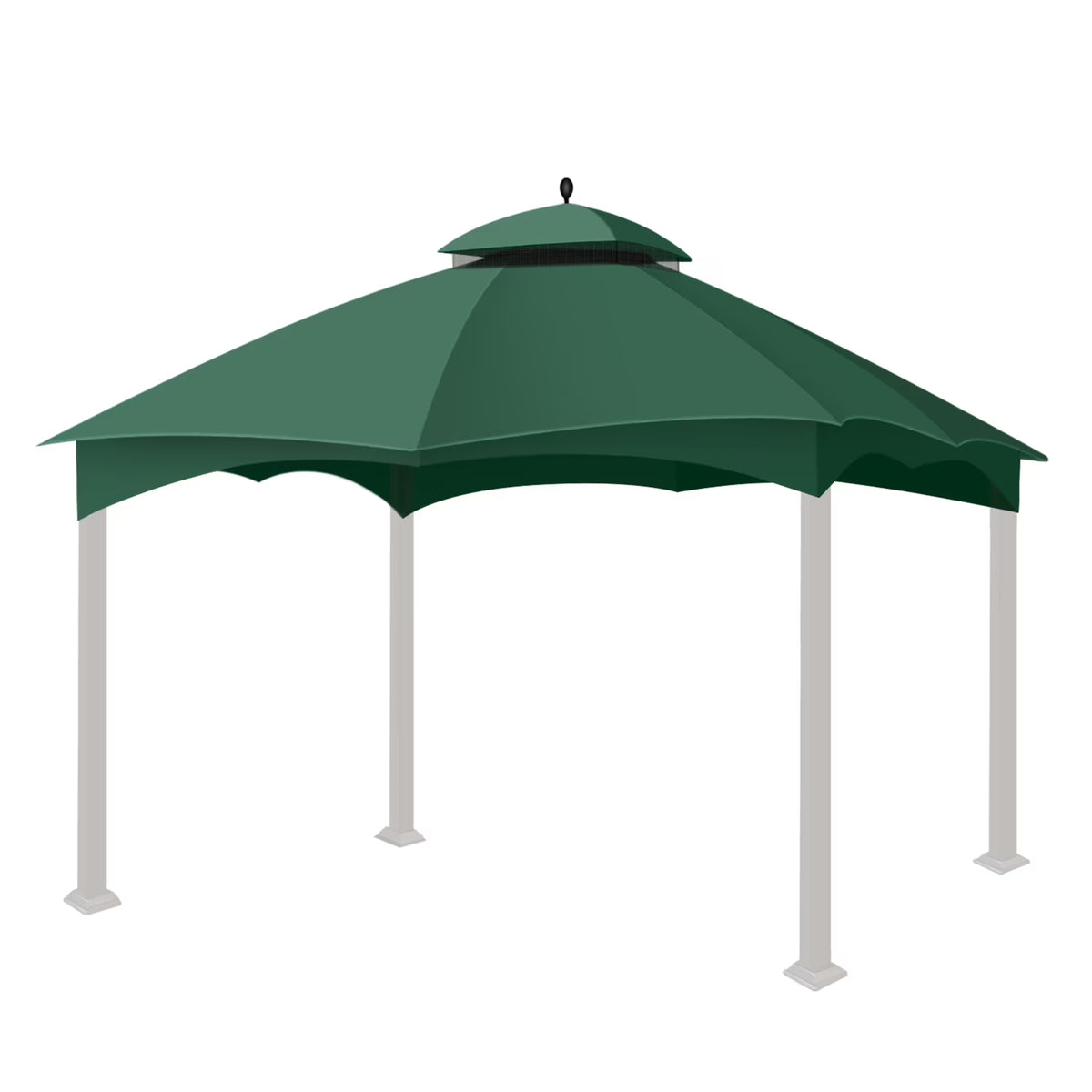 Green 10 X 12 Feet Water-Resistant Gazebo Replacement Canopy Top K8934