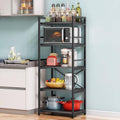 5-Tier Free Standing Kitchen Storage Shelf Rack, Black Q702
