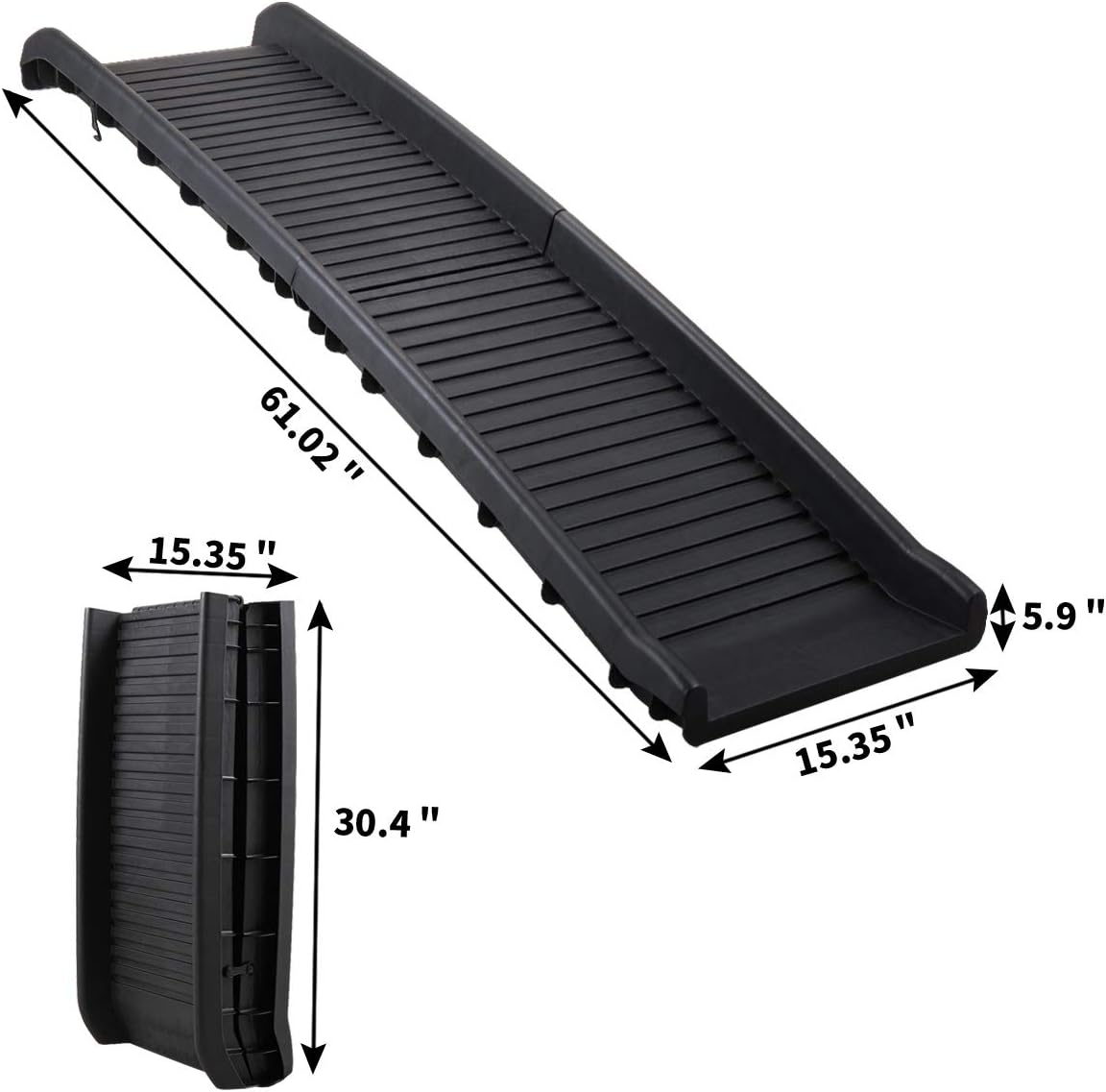 Heavy Duty Portable Folding Dog Ramp for SUV, Non-Slip Pet Stairs, Pack of 2 O194071