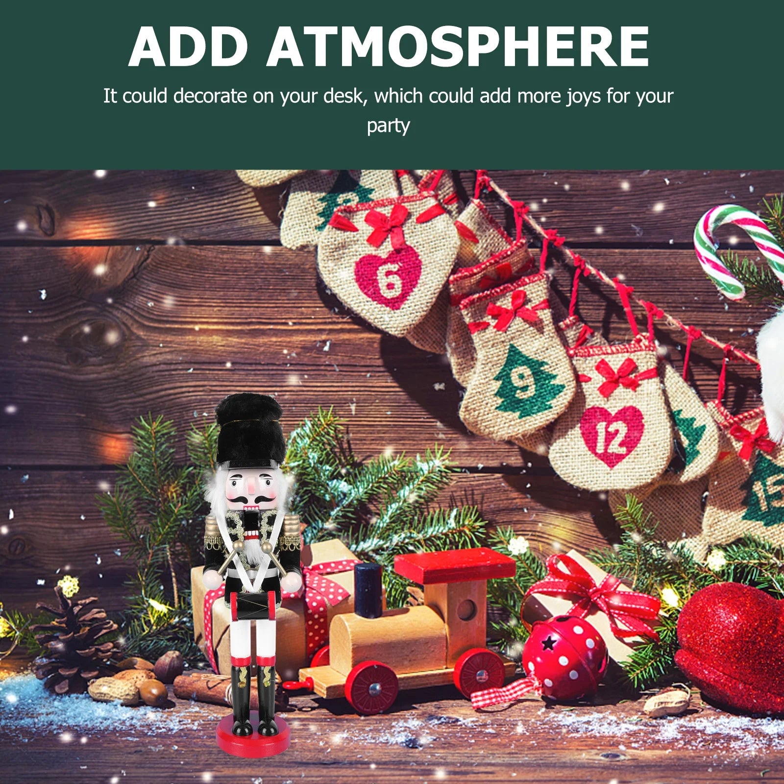 Wooden Nutcracker Soldier Doll Xmas Decor M766
