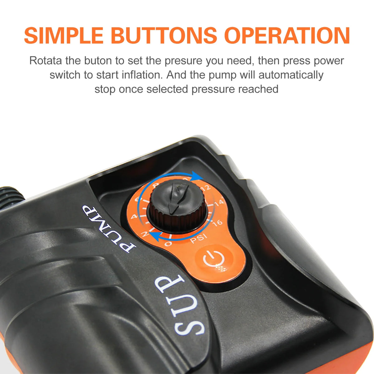 16 PSI Electric Air Pump with 6 Nozzles Y931