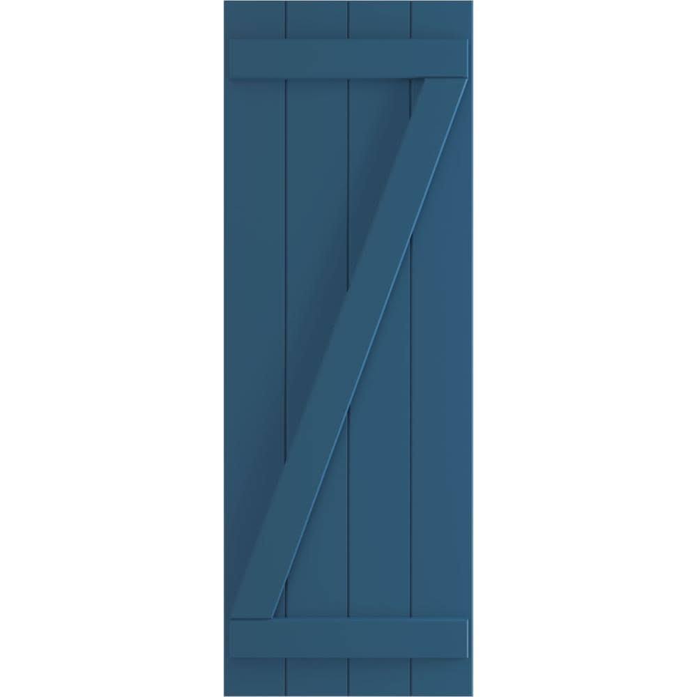 Sojourn Blue PVC Board and Batten Shutters (Per Pair) Q157