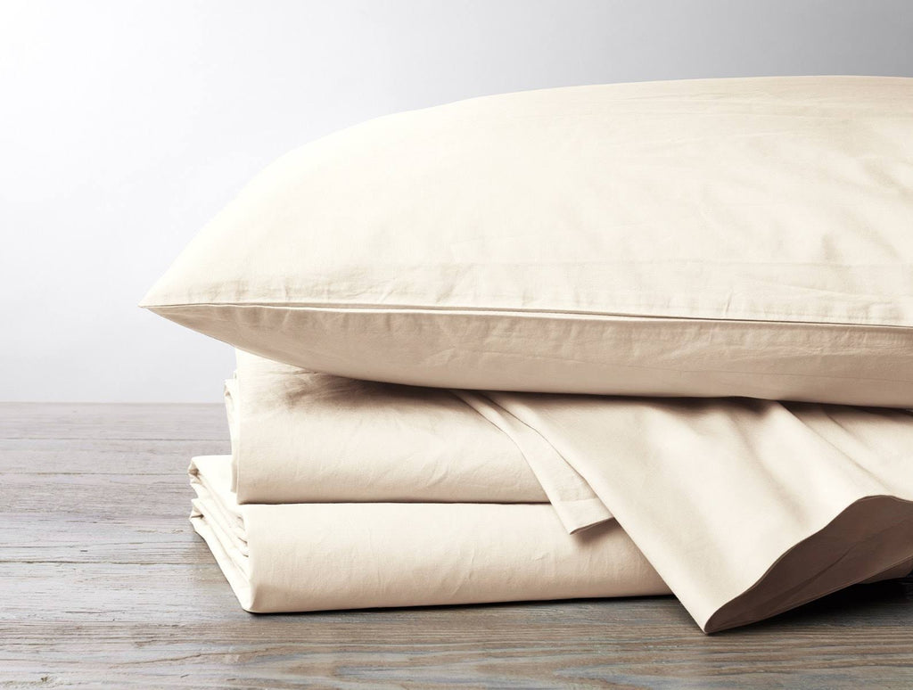 Organic 300 Percale Flat Sheet, Twin - Natural G558