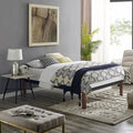 Black Wood Slat and Metal Platform Bed Frame N95208