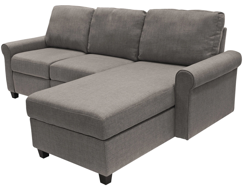 Gray Reclining Sectional with Storage Chaise N3746