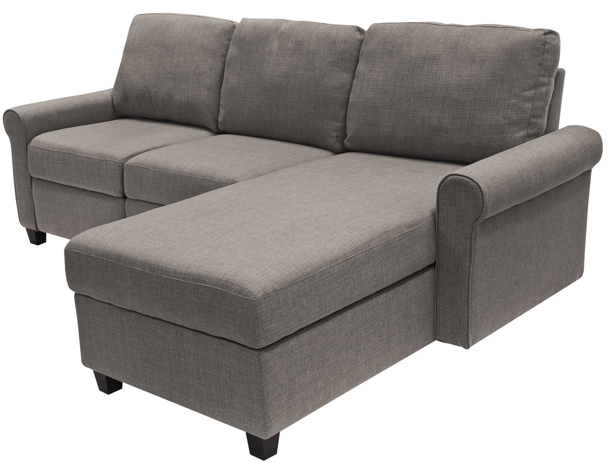 Gray Reclining Sectional with Storage Chaise N3746