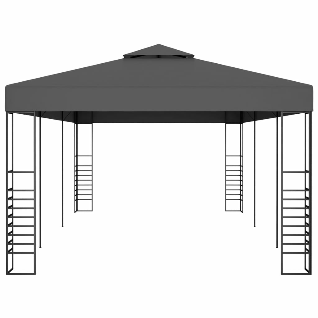 Outdoor Gazebo Canopy Steel Frame Anthracite 236.2 x 118.1 x 106.2 Inches Z2272