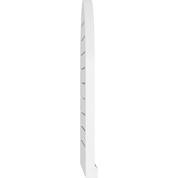 Round Top Surface Mount PVC Gable Vent with Brickmould Z389611