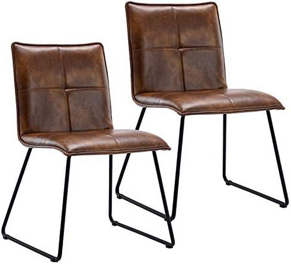 Faux Leather Dining Chairs with Metal Legs K557