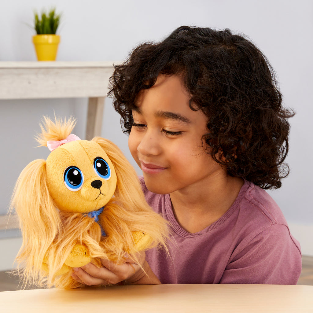 Cocker Spaniel Plush Pet Toy with Collar, Tag, Doghouse, Stickers, Ages 3+ A120083