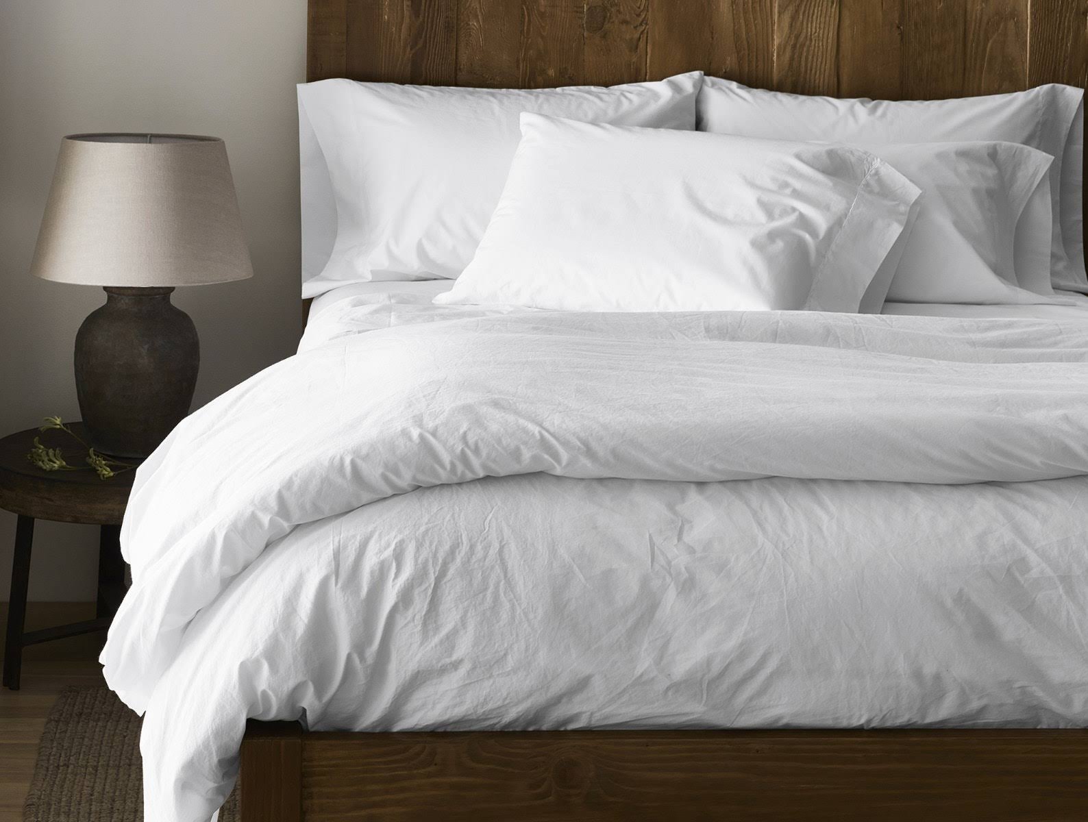 Organic 300 Percale Flat Sheet, Twin - Natural G558