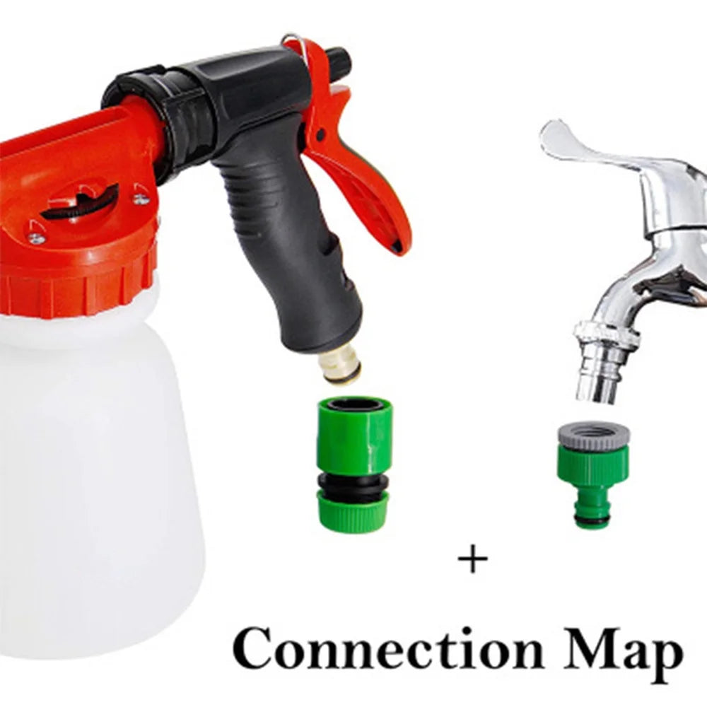 Foam Sprayer Nozzle Kit with 1 Liter Bottle Universal Connectors A701625