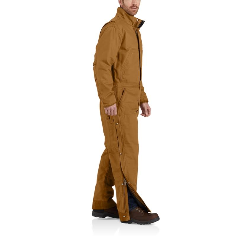 Brown Washed Duck Insulated Coverall I8332