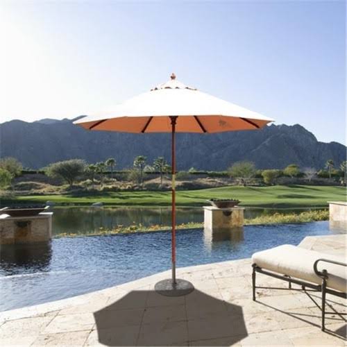 7.5 ft. Light Wood Cafe - Heather Beige Sunbrella J474762