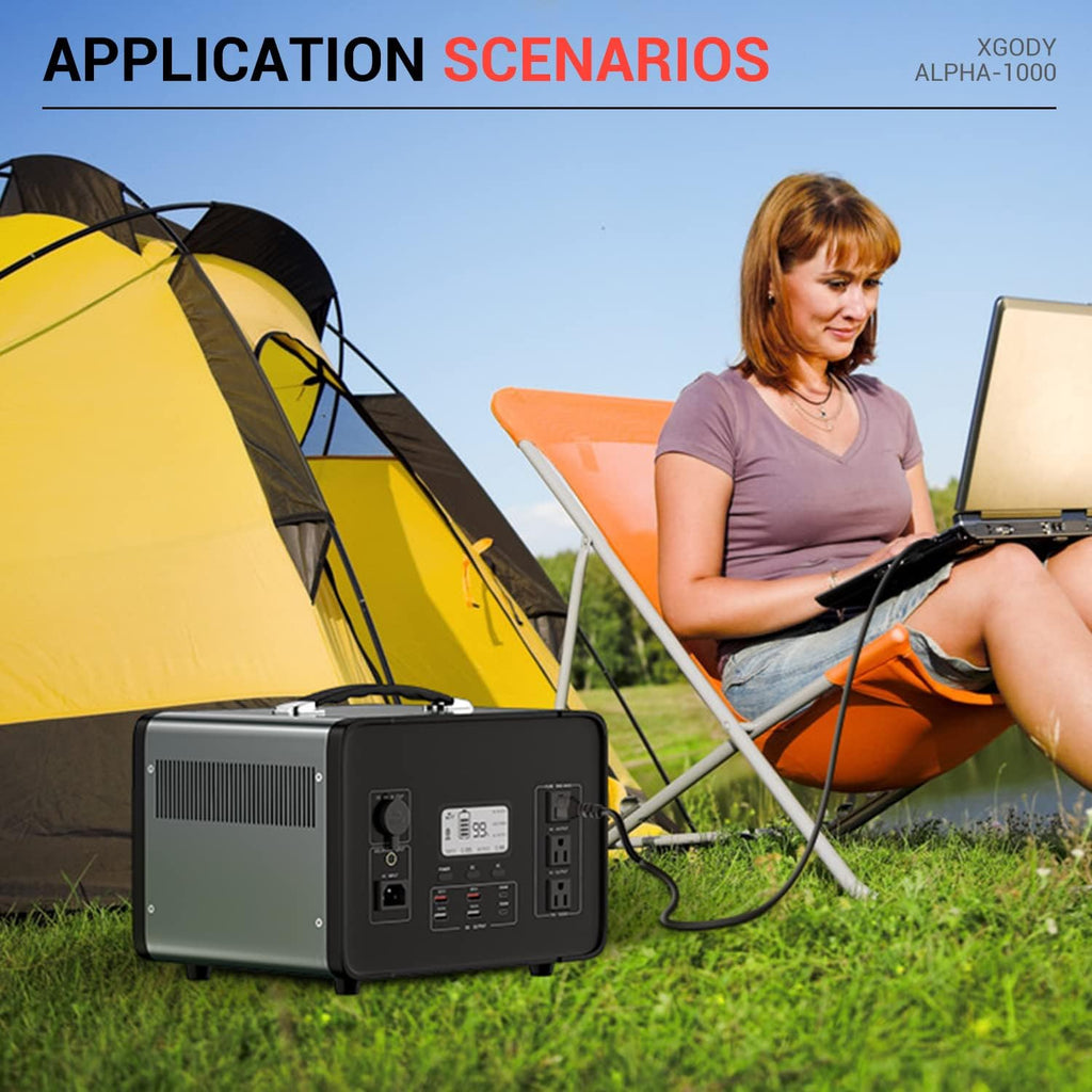 1000W Portable Power Station with LCD Display, 1008Wh LiFePO4 Battery Backup N9292