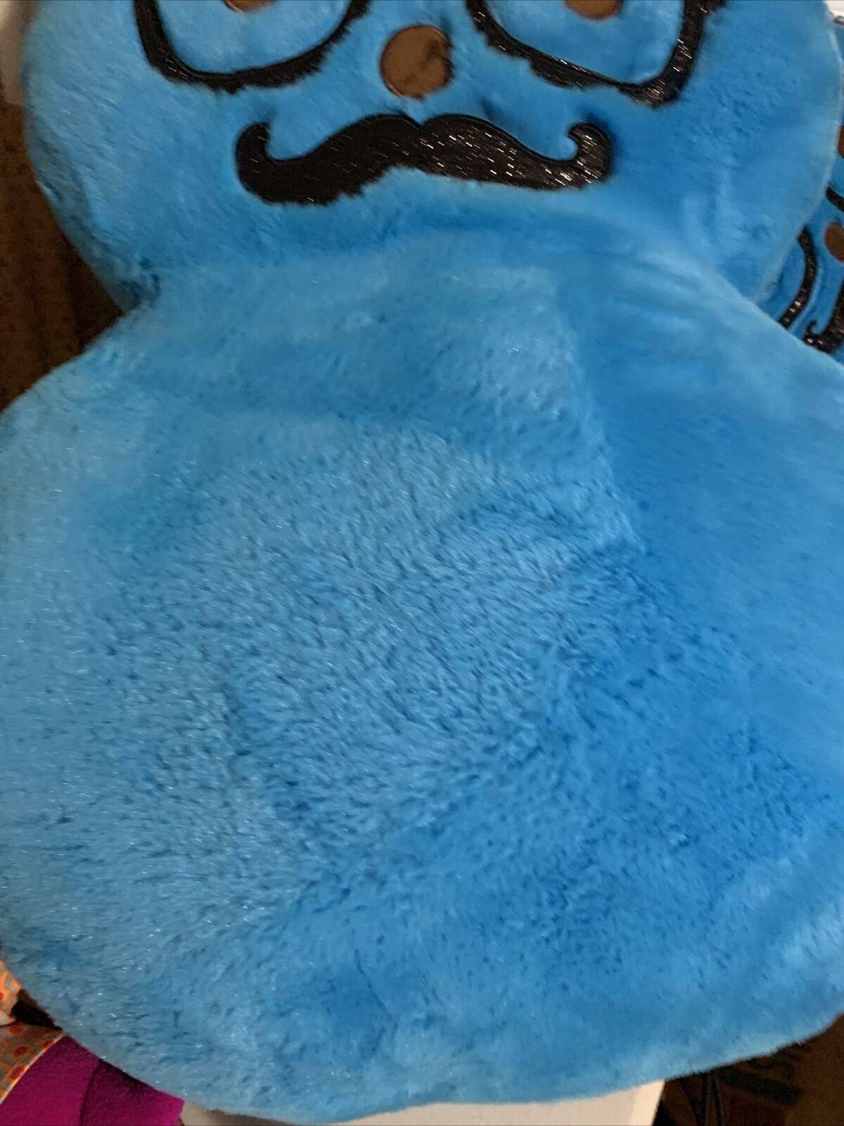 Blue Mustache Bunny Plush E513