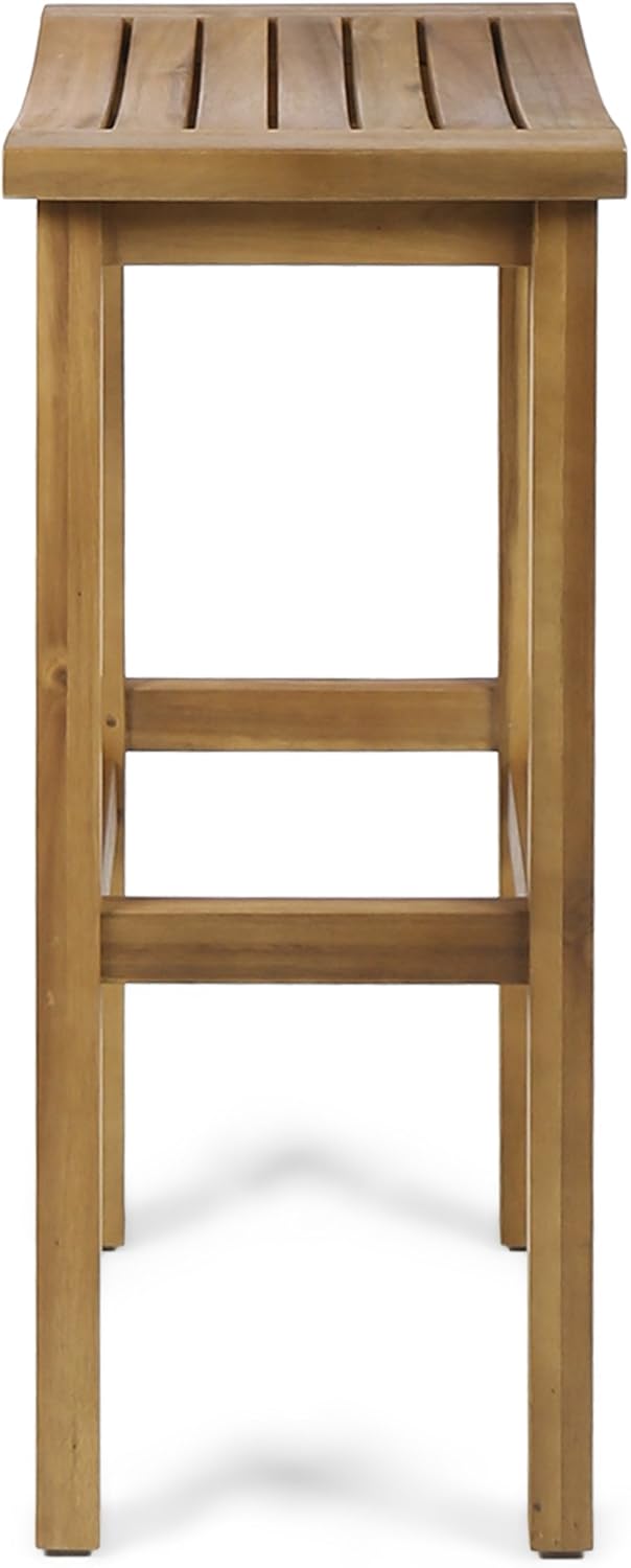 2-Pcs Set Acacia Wood Barstools C8054
