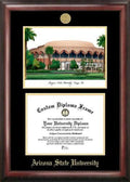 Brown Embossed Diploma Frame with Lithograph Y2028
