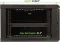 6U Wall Mount 19 Inch Server Cabinet Rack Enclosure Glass Door Lock U35949