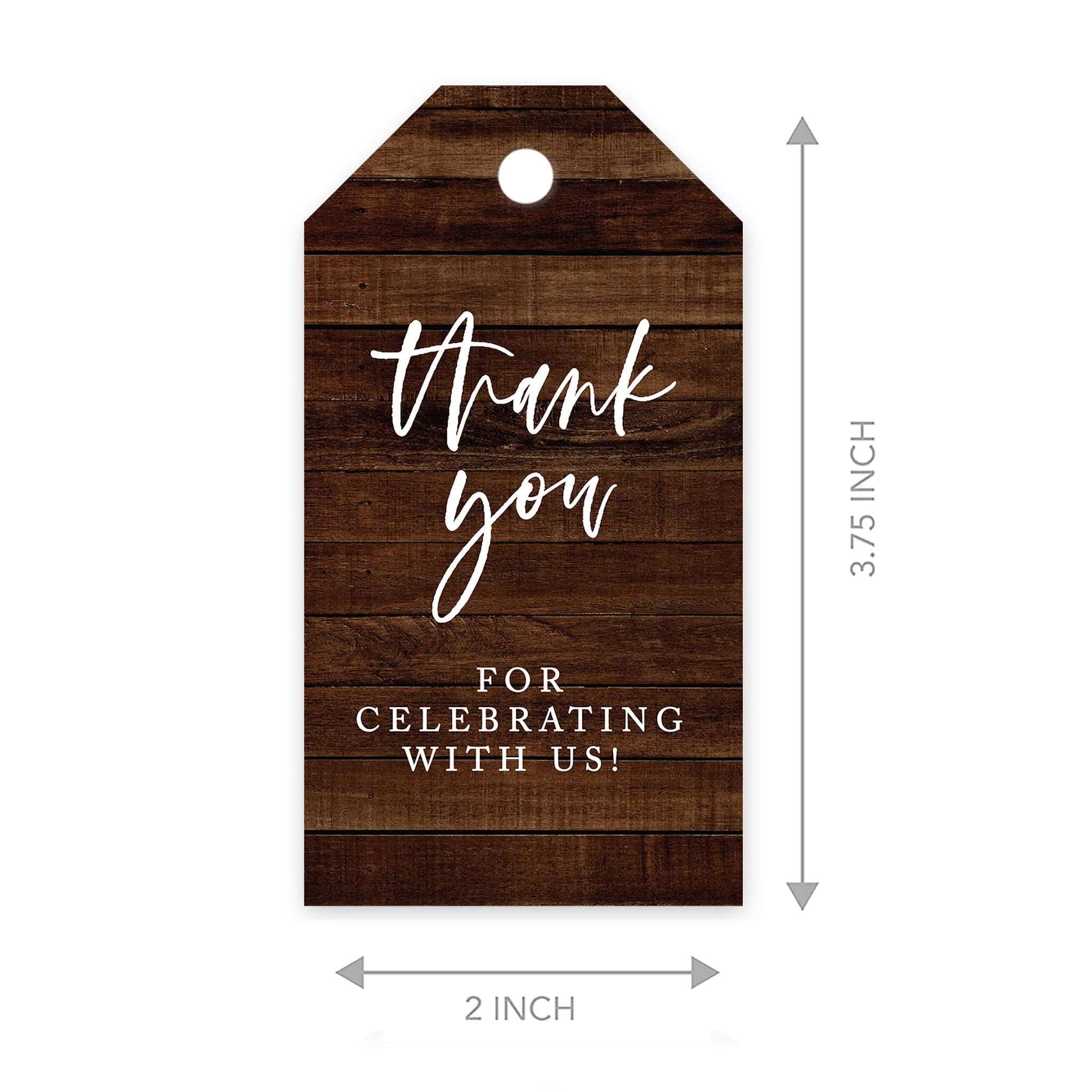 Rustic Wood Cardstock Gift Tags with Bakers Twine 100-Pk H64507