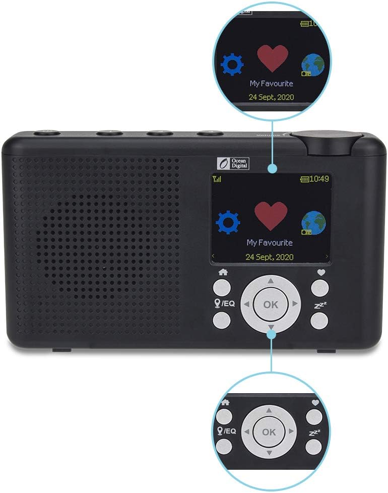 Pack of 2 Portable Wi-Fi Internet Radio with Bluetooth Y29795
