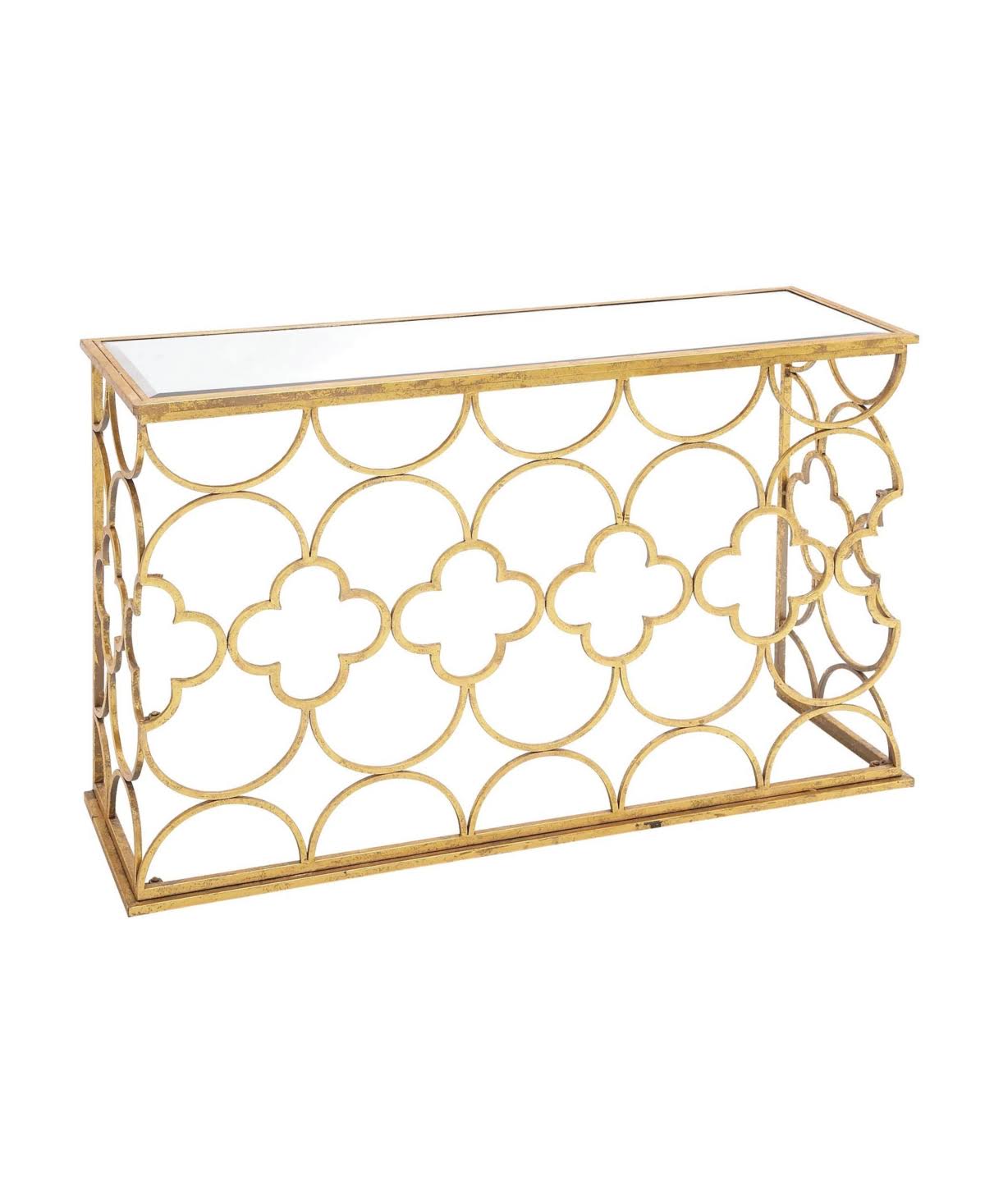 Gold-Tone Console Table F479