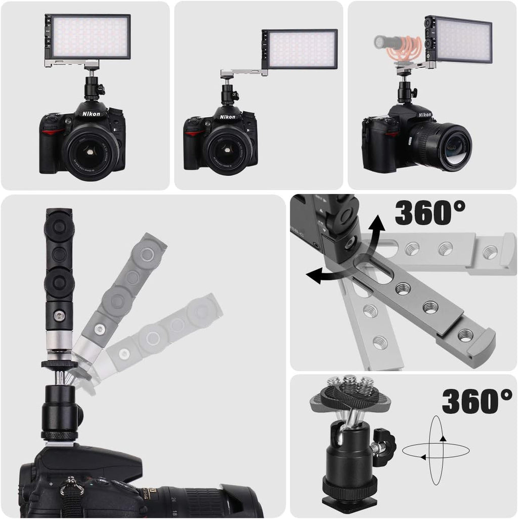 RGB Video Light with Rechargeable Battery LED Camera Light Panel W340081