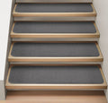 Set of 15 Gray Carpet Stair Treads A47167