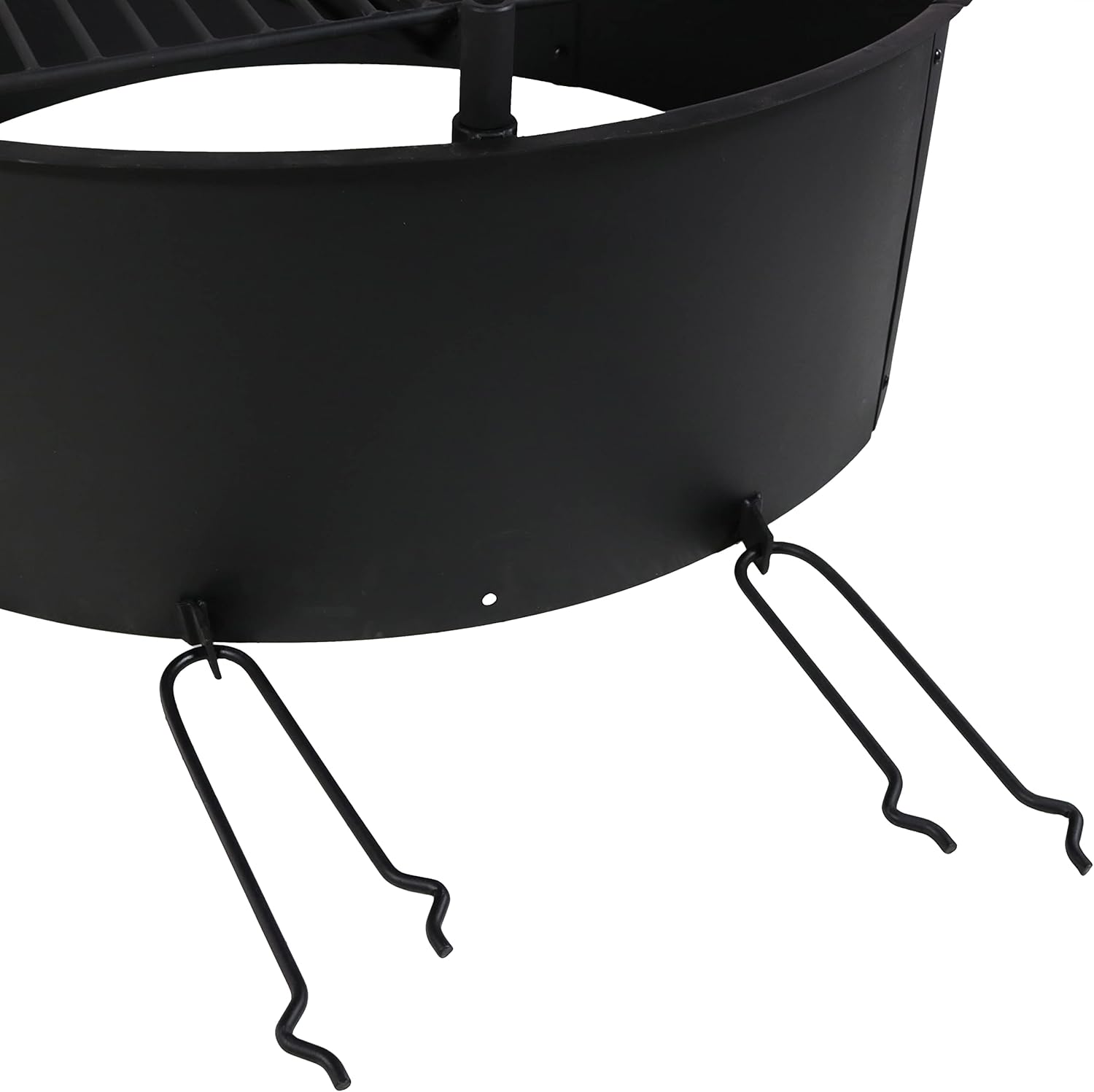 36 Inch Heavy Duty Steel Fire Pit with Cooking Grate and Fire Poker C67557