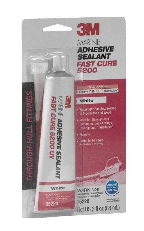 Marine Fast Cure Adhesive Sealant White 3 oz. Case of 6 R349797