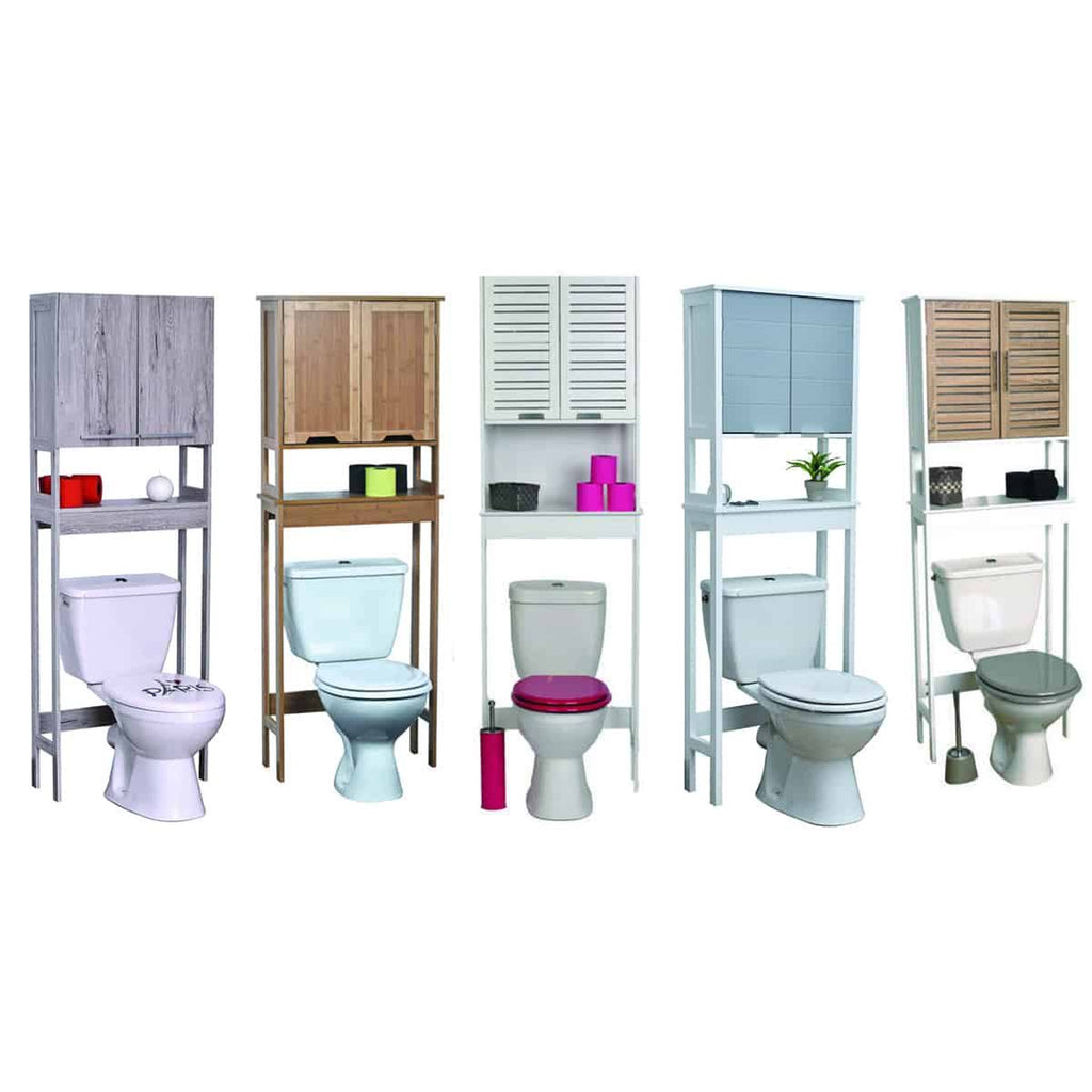 Washed Gray Oak Bath Over The Toilet Cabinet 2 Doors 1 Shelf T43411