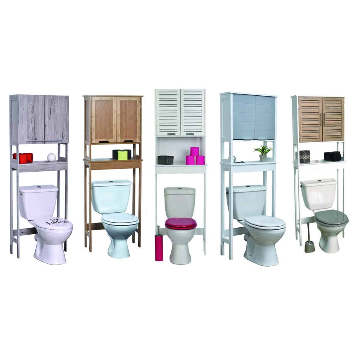 Washed Gray Oak Bath Over The Toilet Cabinet 2 Doors 1 Shelf T43411
