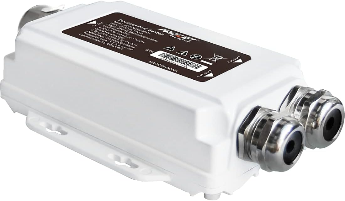 2 Port Outdoor Gigabit PoE Extender Repeater, 45W*2 PoE Output, Aluminium Housing IP67 Waterproof Z453