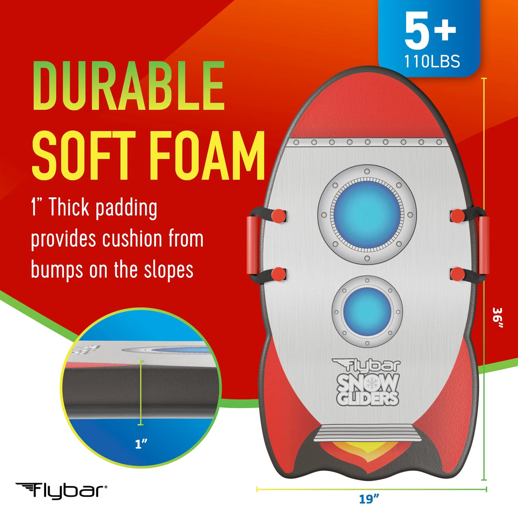 36' Rocket Foam Toboggan Snow Sled for Kids X98404