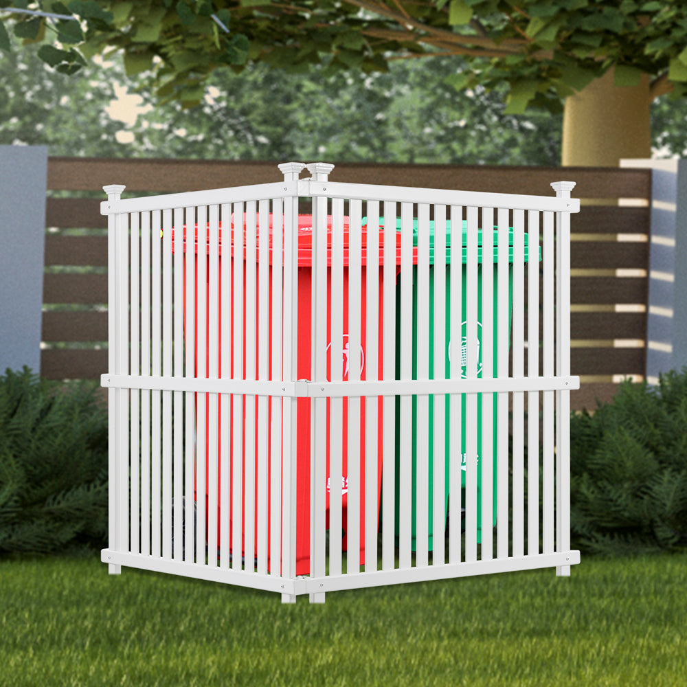 White Vinyl Outdoor Privacy Screen Panels Kit P461