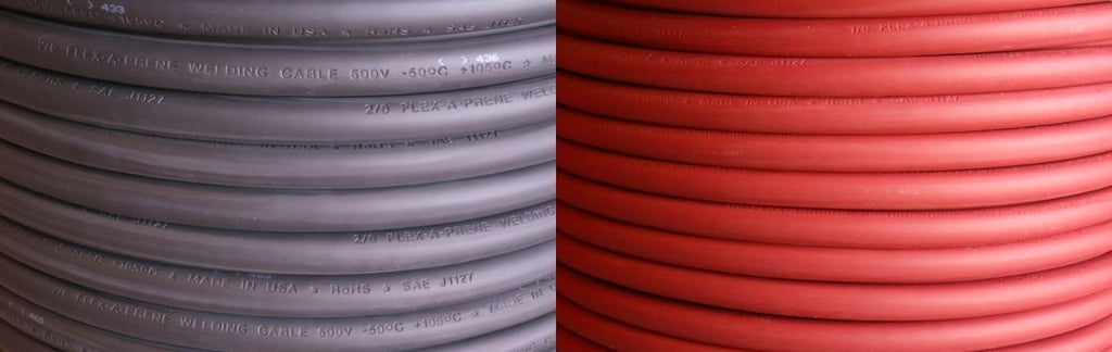 4/0 Gauge AWG Flex-A-Prene Welding/Battery Cable Black & Red 600 V 5 Feet of Each Color B386782