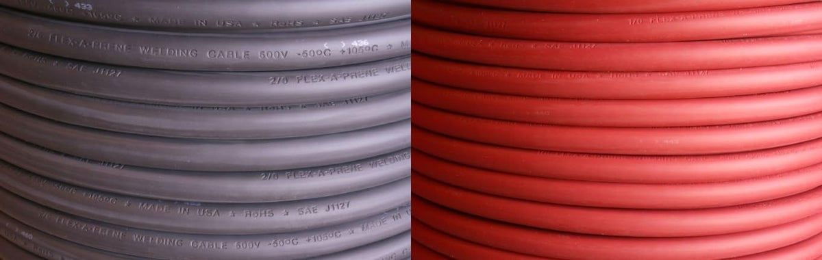 4/0 Gauge AWG Flex-A-Prene Welding/Battery Cable Black & Red 600 V 5 Feet of Each Color B386782