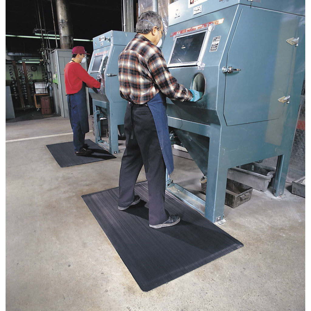 Antifatigue Mat, Black, 3Ft. x 5Ft. E394