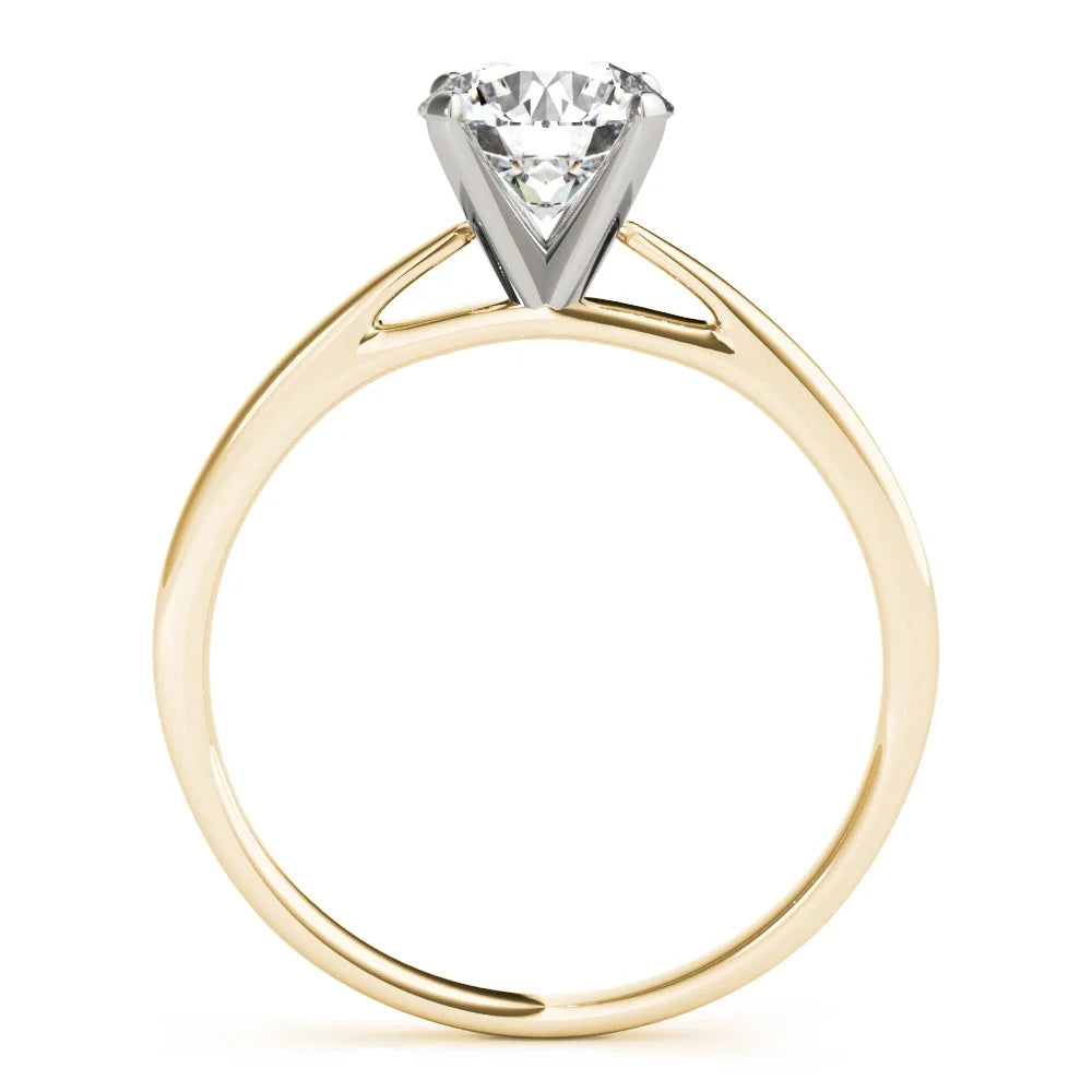 14K Diamond Cathedral Solitaire Engagement Ring J682817