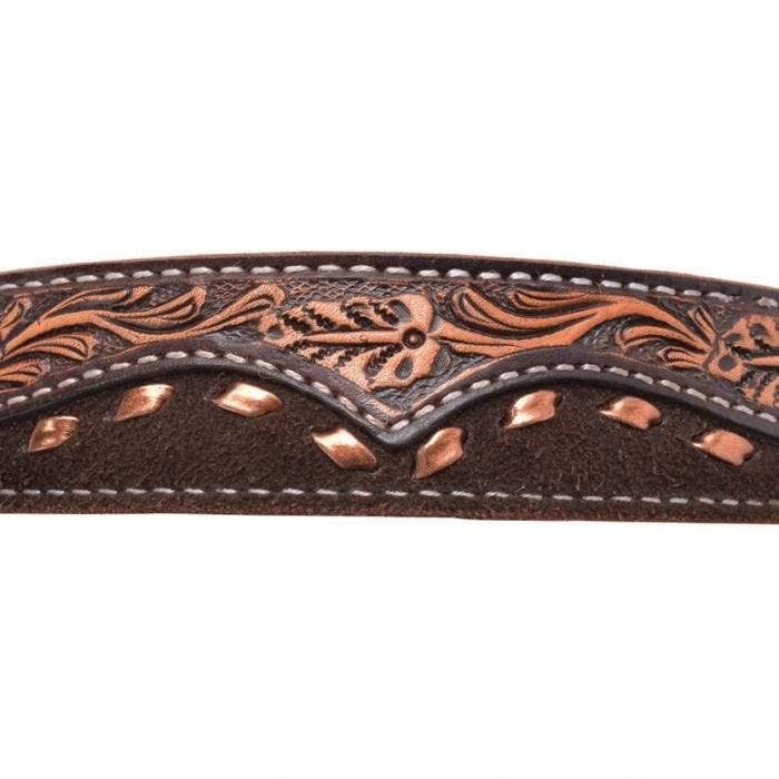 Choc Buckstitch Breast Collar W1879
